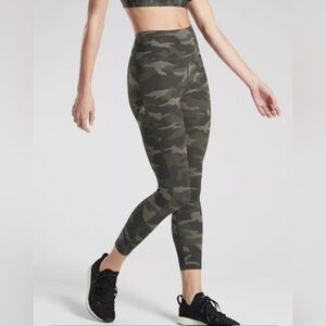 Athleta Green High-Waisted Leggings